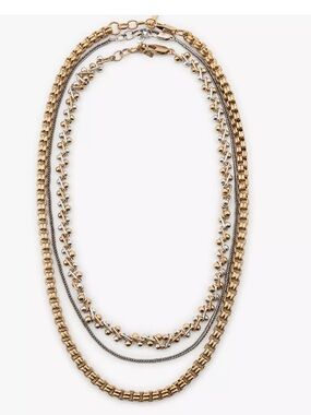 NWT. Zara Golden/Silver Set of 3 Mixed Metals Necklaces.